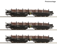 Roco 6600263 - H0 - 3-tlg. Set Schwerlast *Stahlbrammen, NS, Ep. IV